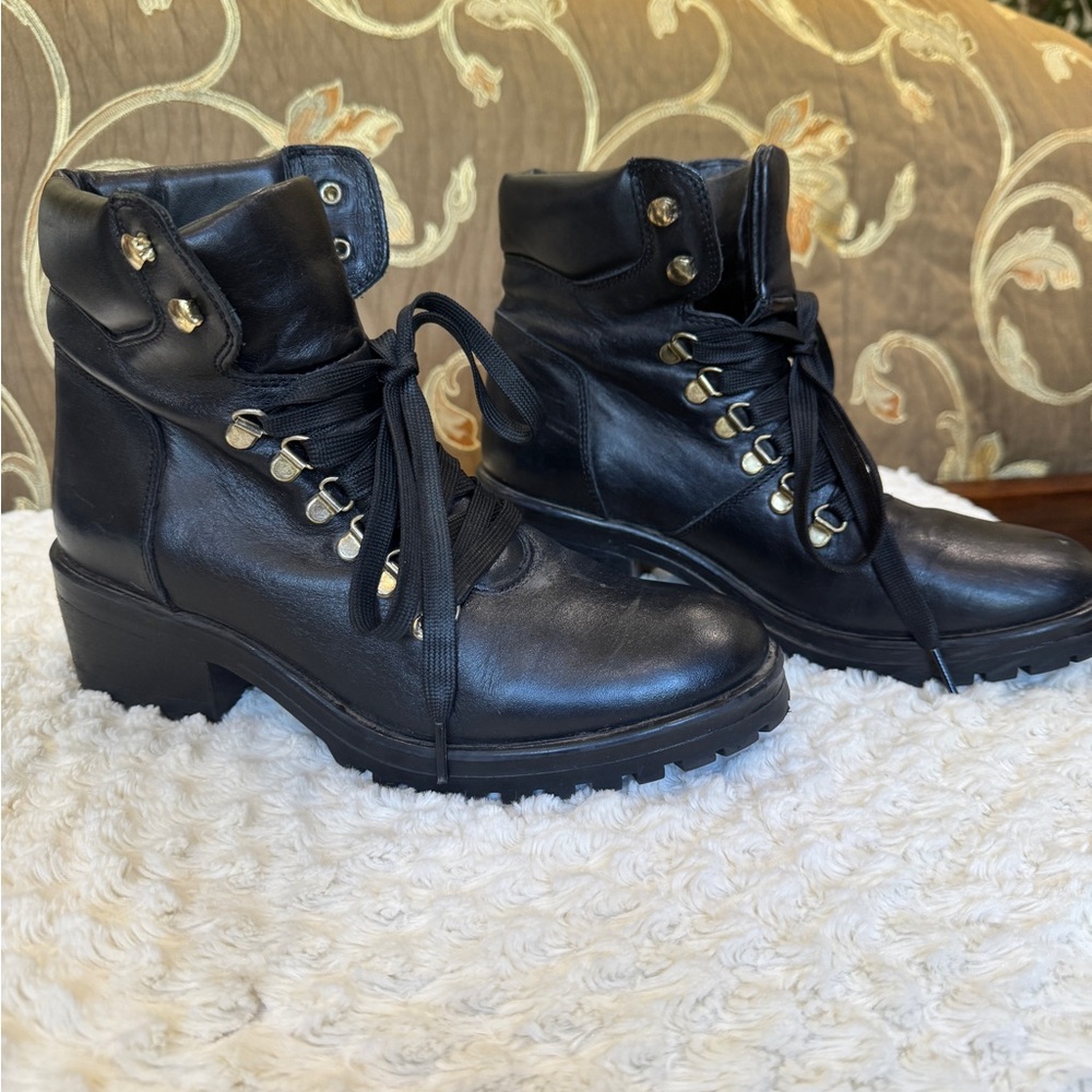 Steve Madden Black Combat Boots